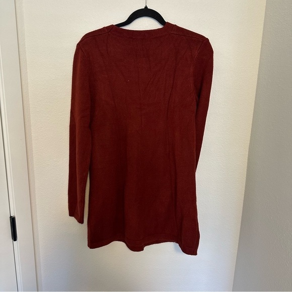 Soft Surroundings Priscilla Knit Sweater Tunic Length Size Small Women Burgundy - Picture 5 of 8